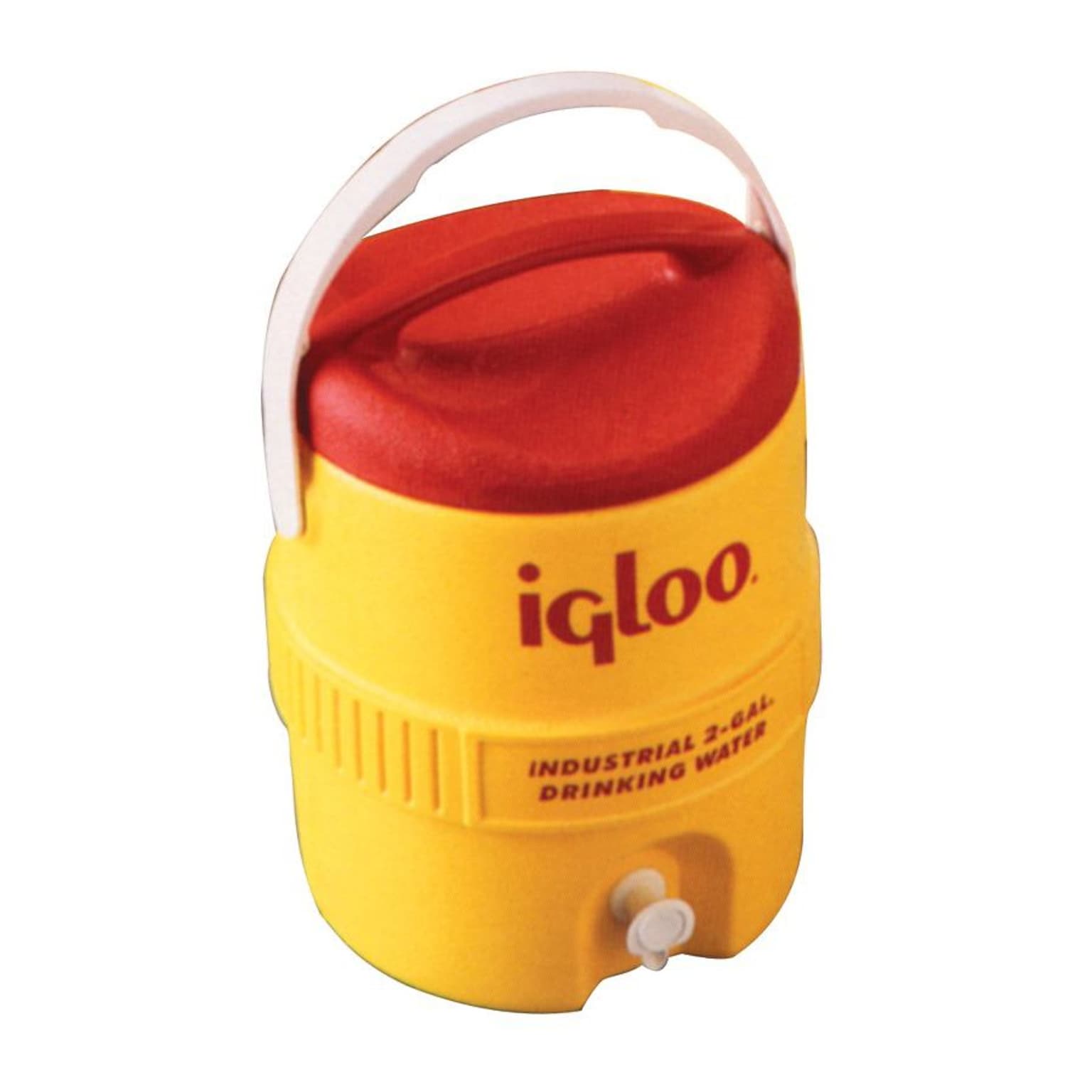 Igloo® 11.5 in (L) x 14.75 in (H) Yellow Polyethylene Beverage Cooler with Spigot, 2 gal