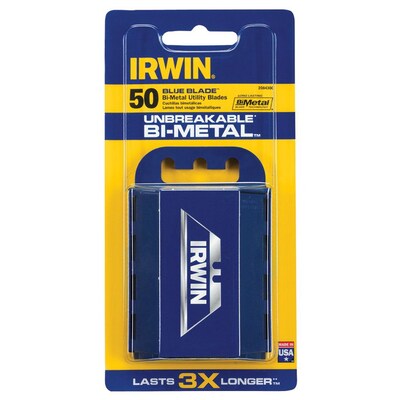 Irwin® Bi-Metal Utility Knife Blade, 50 Count, Pack of 2 (586-2084400)