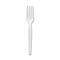 Dixie Plastic Fork 7, Medium-Weight, White, 100/Box (FM207)