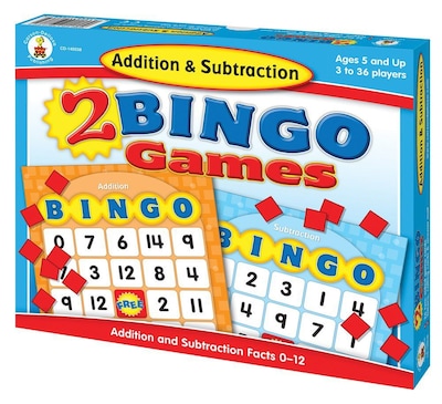 Carson-Dellosa Addition & Subtraction Bingo Board Game (140038)