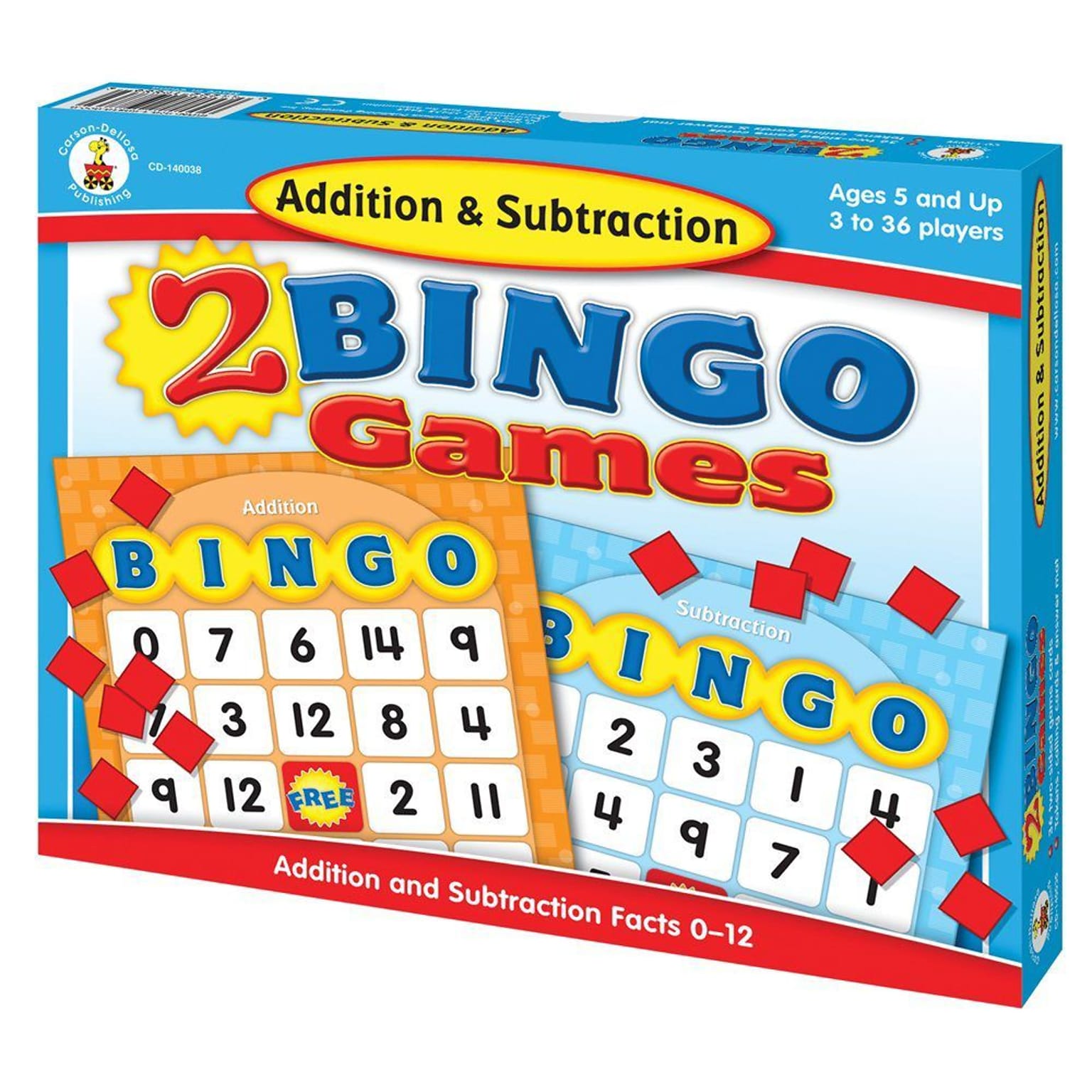 Carson-Dellosa Addition & Subtraction Bingo Board Game (140038)