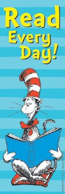 Eureka® Cat In The Hat™ Read Every Day Bookmark, Grades Pre-school - 6th (EU-834280)