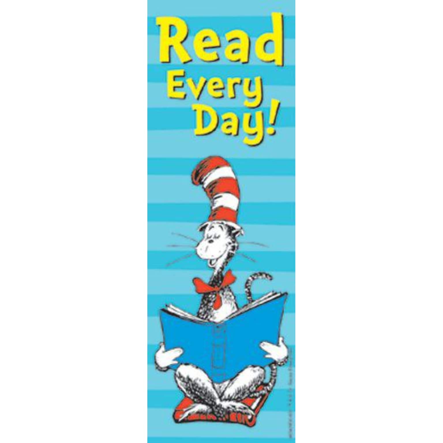 Eureka® Cat In The Hat™ Read Every Day Bookmark, Grades Pre-school - 6th (EU-834280)