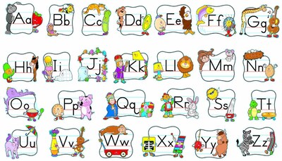 Carson-Dellosa Alphabet: Traditional Manuscript Bulletin Board Set