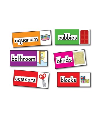 Four Blocks Print-Rich Classroom Labels Bulletin Board Set