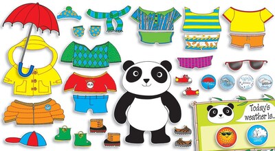 Teachers Friend Weather Panda Bulletin Board Set