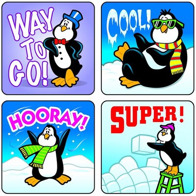 Carson-Dellosa Penguins Motivational Stickers