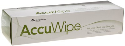 Pacific Blue Basic™ AccuWipe® Recycled 1-Ply Disposable Delicate Wiper by GP PRO, White, 140/Pack (29756/03)