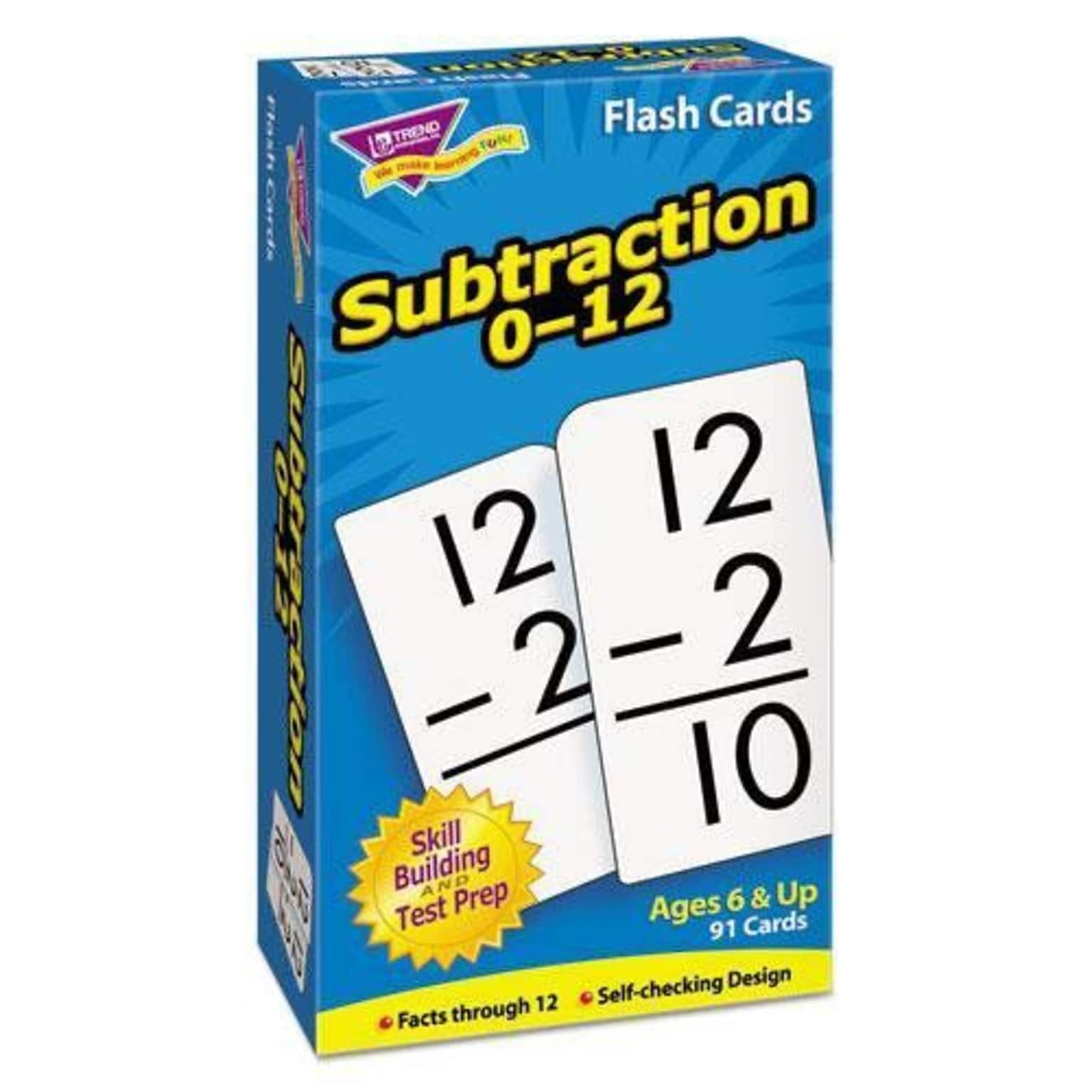 Flash Cards, Trend® Subtraction 0-12 Skill Drill Flash Cards
