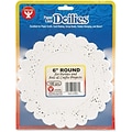 Hygloss® Round Paper Lace Doilies, 6, Pre-school - 12 (HYG10061)