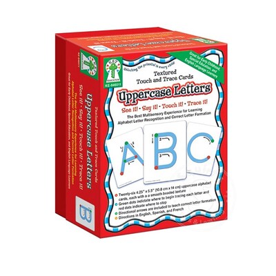 Key Education Textured Touch & Trace Cards, Uppercase Letters