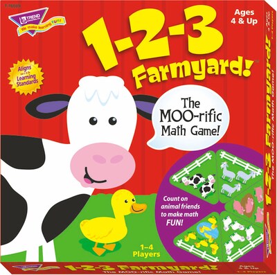 Trend® Math & Matching Games, 1-2-3 Farm Yard