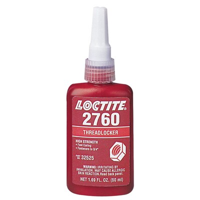 Loctite® 2760™ Threadlocker, Primerless High Strength, Red, 50 mL