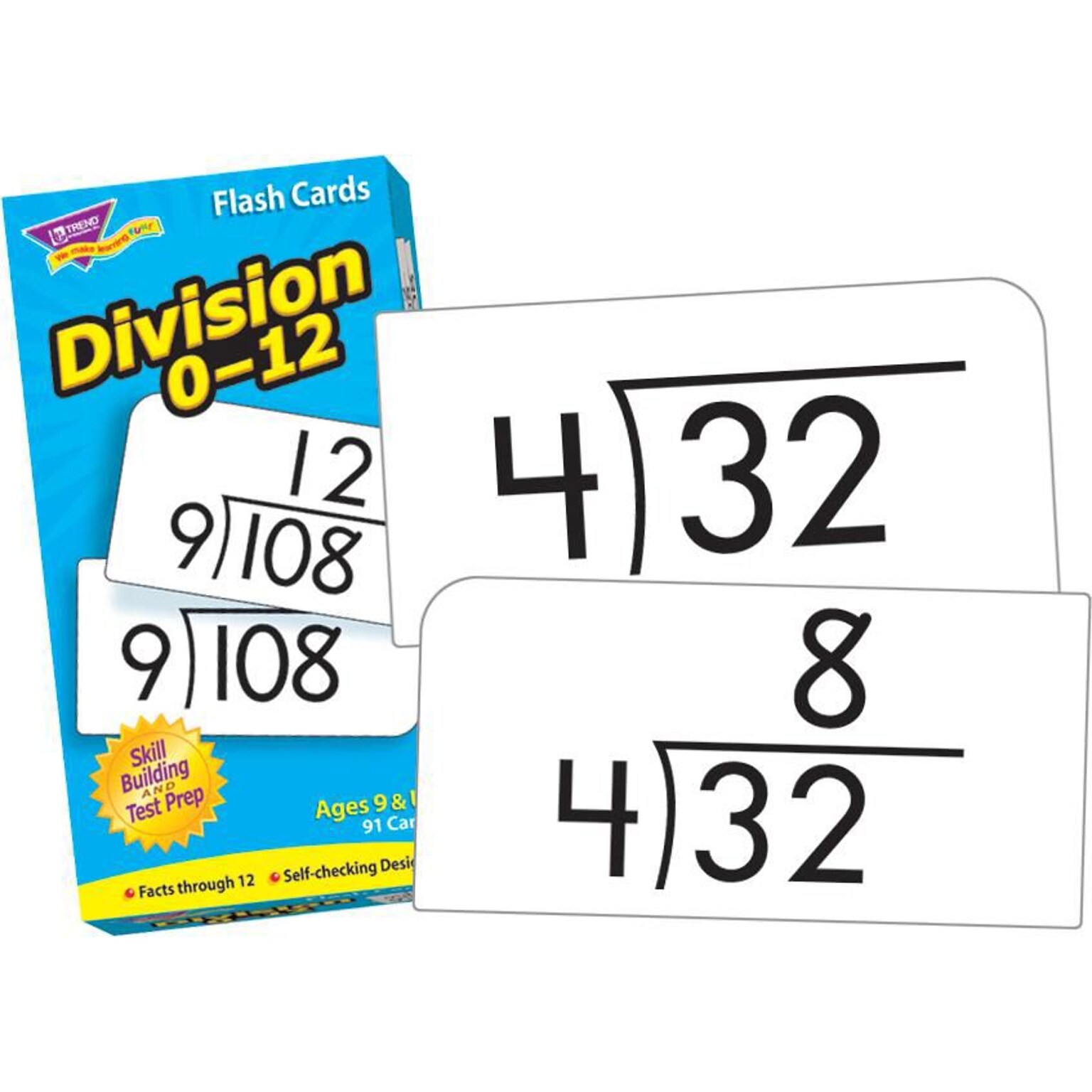 Trend Enterprises Math Flash Cards, Division 0-12