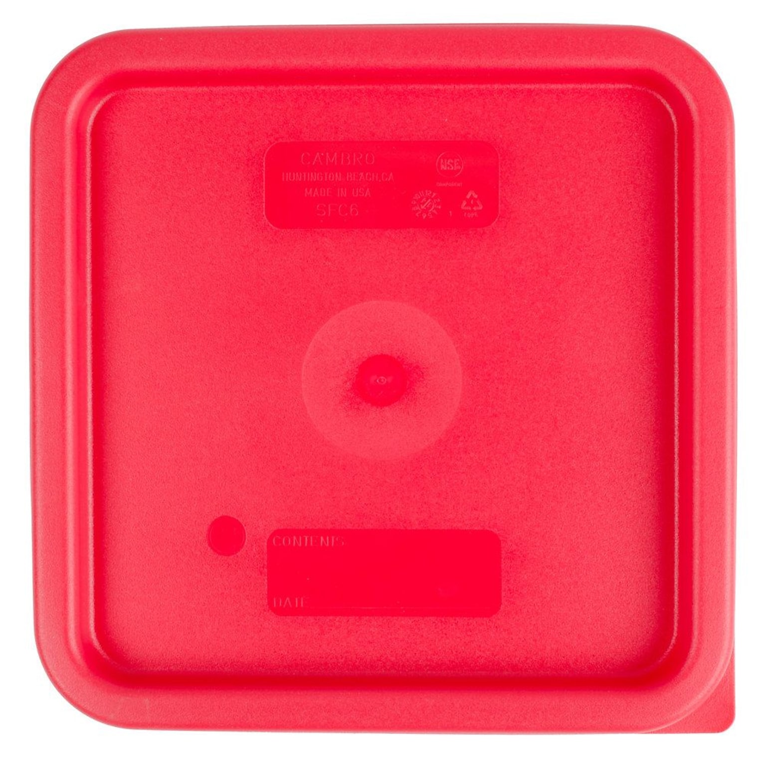 Cambro CamSquare Square Lid for 6 & 8 Quart Containers (SFC6-451)