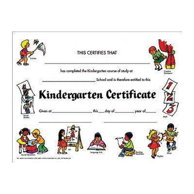 Hayes Kindergarten Certificate, 8.5 x 11, Pack of 30 (H-VA201CL)