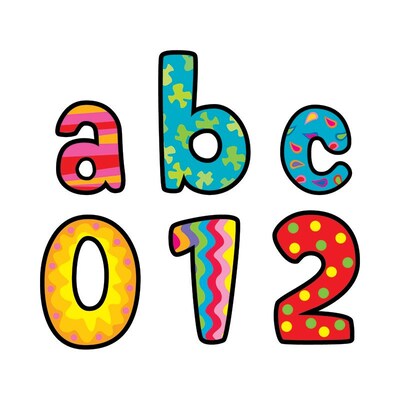 Poppin’ Patterns Multi-Designs Letter Stickers, Lowercase