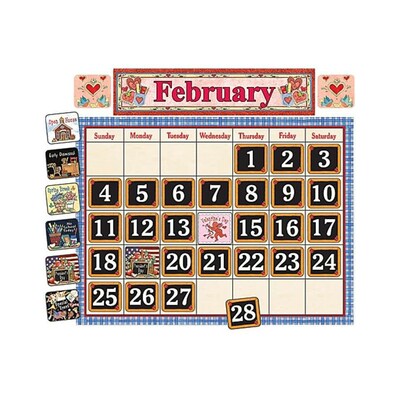 School Time Calendar Bulletin Board Set from Susan Winget, 80 pieces
