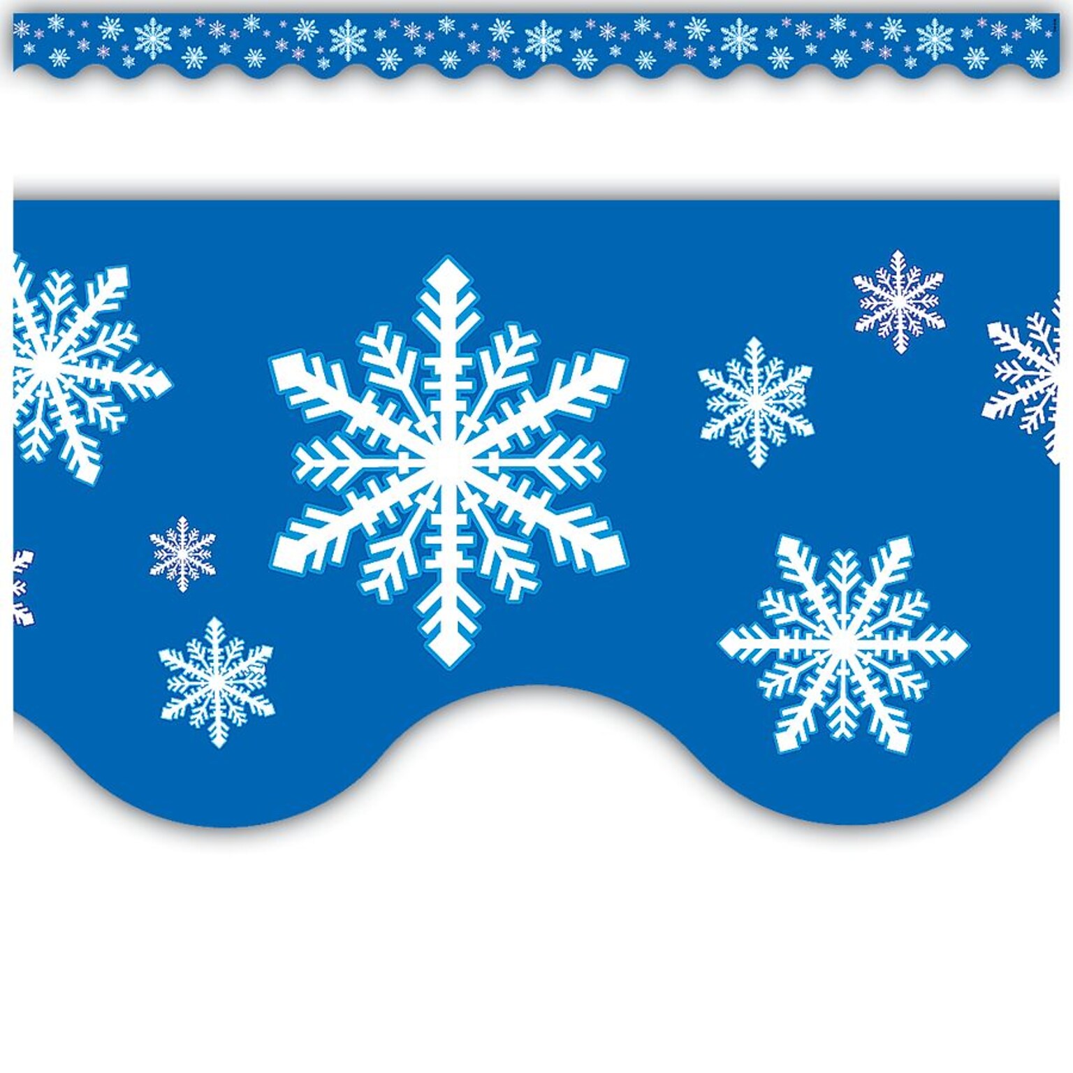 Teacher Created Resources 2 3/16 x 35 Snowflakes Border Trim, 12 Pack(TCR4139)