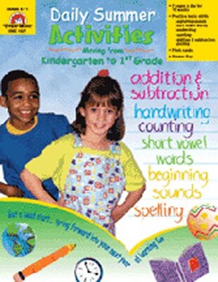 Daily Summer Activities, Moving from K to 1st Grade