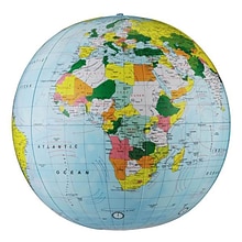 Replogle Globe Political Inflate-A-Globe, Light Blue, 16, 2/Bundle