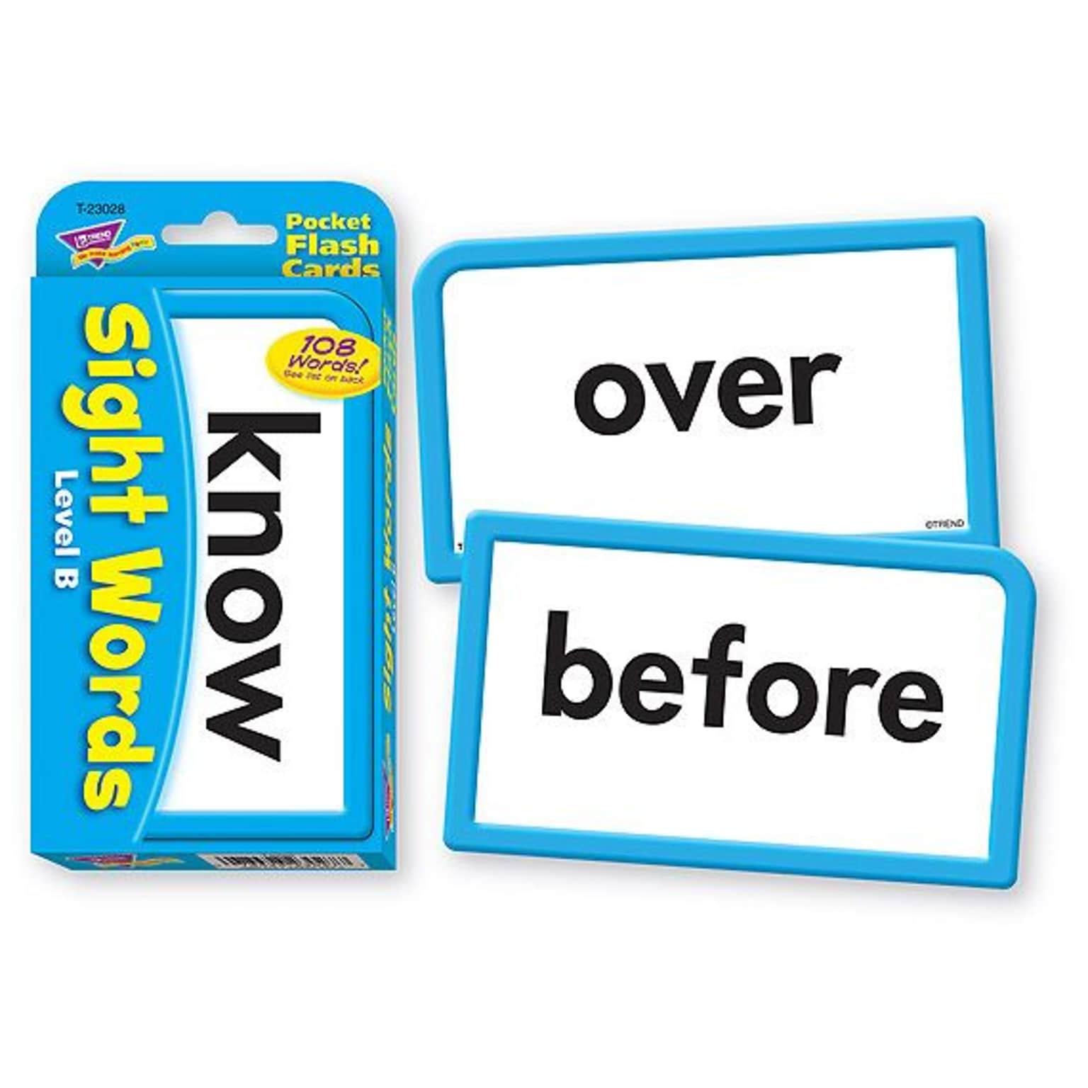 Sight Words – Level B Pocket Flash Cards for Grades 1-2, 56 Pack (T-23028)
