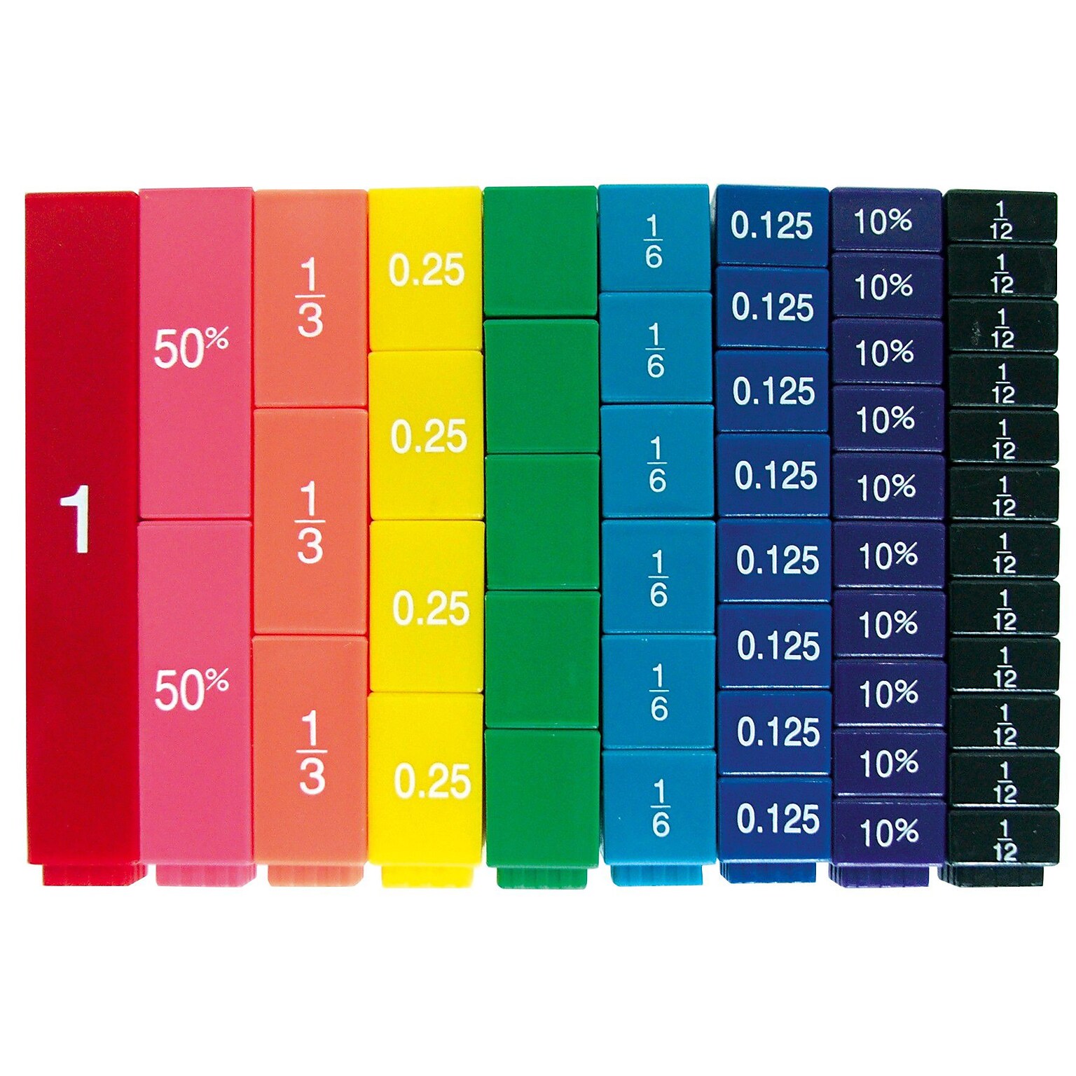 Learning Resources Fraction Tower Equivalency Cubes (LER2509)