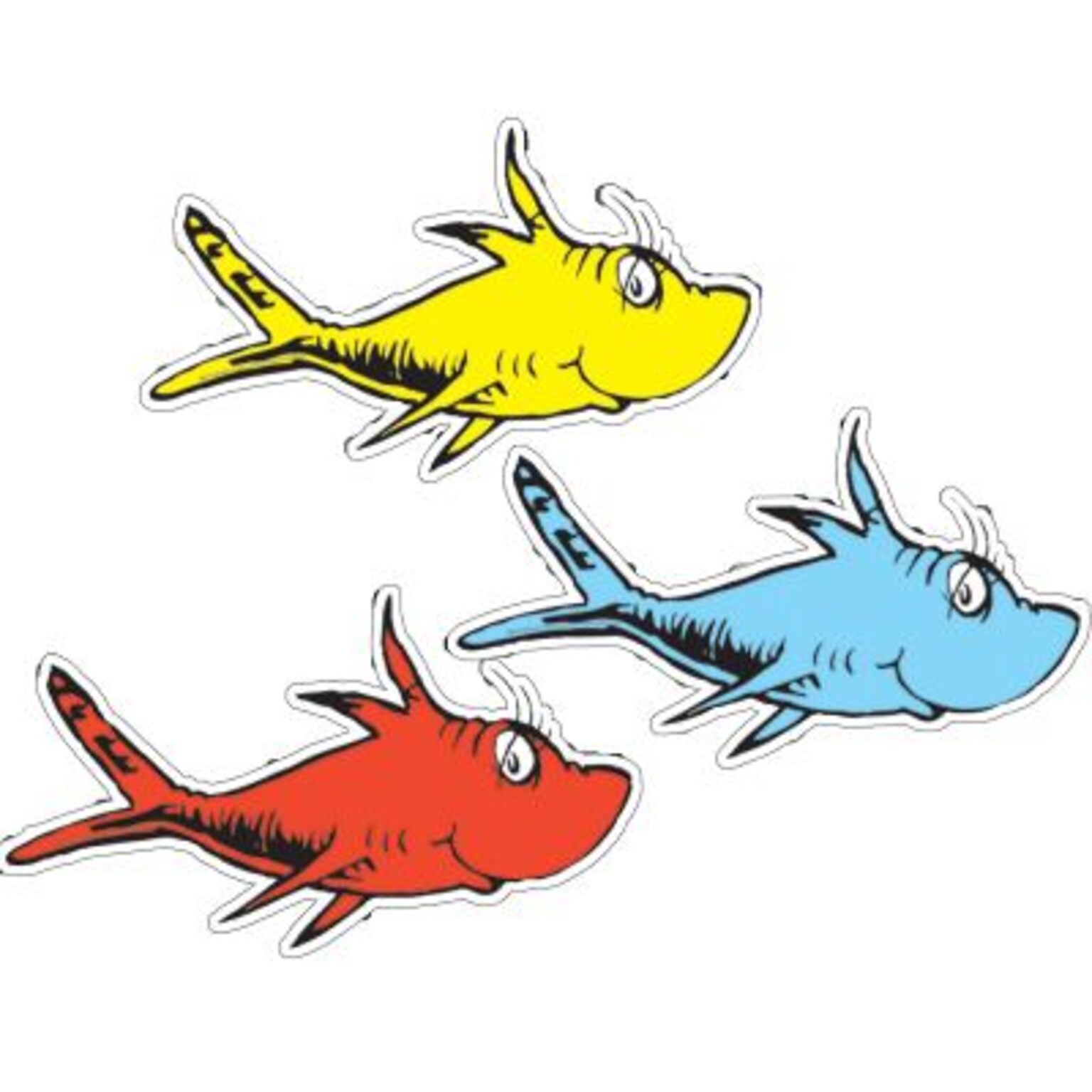 Eureka® Dr. Seuss™ Paper Cut-Outs, One Fish Two Fish, Toddler - 6th Grade (EU-841218)