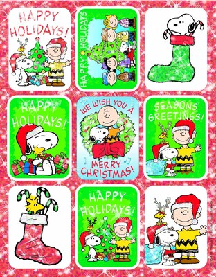 Peanuts Christmas Stickers Flatpack