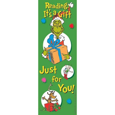 Eureka® Dr. Seuss The Grinch Bookmark, Grades Pre School - 6th