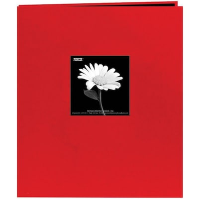 Pioneer Fabric Frame Scrapbook, 8.5 x 11, Red