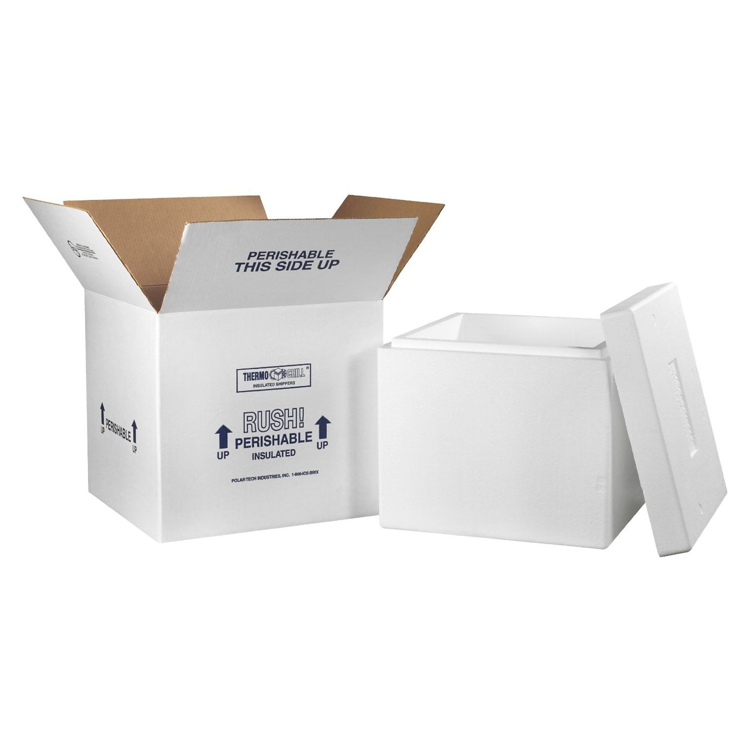 16.75 (L) x 16.75 (W) x 15 (H) Insulated Shipping Containers, White, Each (249C)