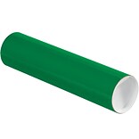 3 x 12 - Staples Green Mailing Tube with Caps, 24/Case