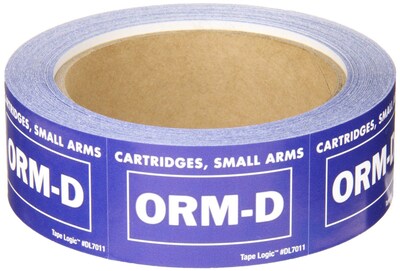 Tape Logic Cartridges, Small Arms ORM-D Shipping Label, 1 3/8 x 2 1/4, 500/Roll
