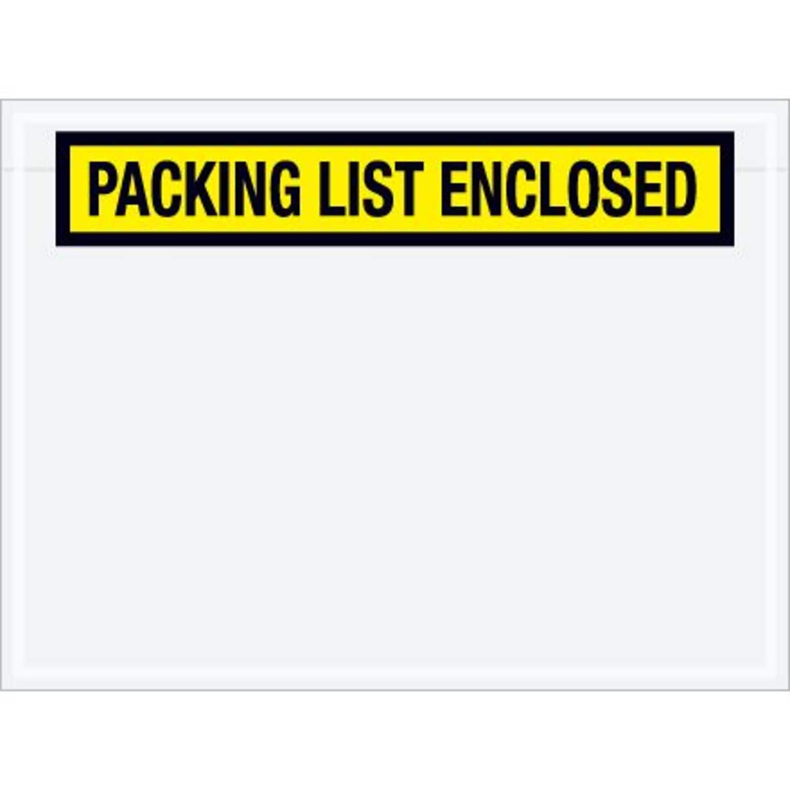 Quill Brand Packing List Envelope, 4 1/2 x 6 - Yellow Panel Face, Packing List Enclosed, 1000/Case