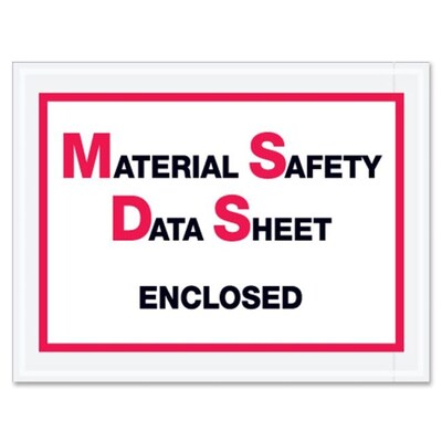 Quill Brand Packing List Envelope, 6 1/2 x 5 - Full Face, Material Safety Data Sheet Enclosed
