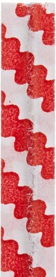 4 x 5/32 - Staples Red Candy Stripe Paper Twist Tie, 2000/Case