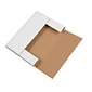 12 1/8" x 9 1/8" x 1" - Staples White Easy-Fold Mailer, 50/Bundle