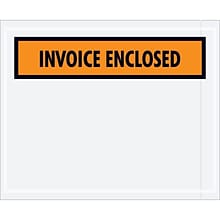 Quill Brand® Packing List Envelope, 4 1/2 x 5 1/2 Orange Panel Face Invoice Enclosed, 1000/Case