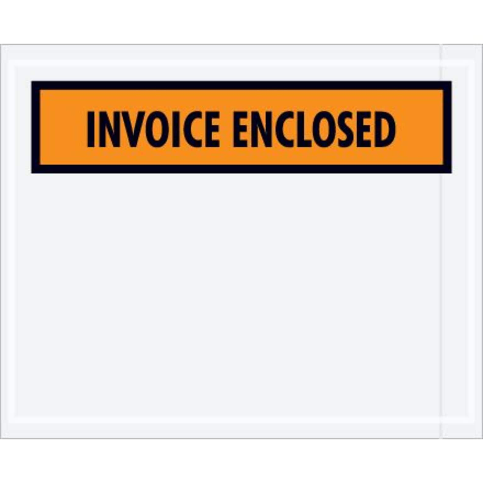 Quill Brand® Packing List Envelope, 4 1/2 x 5 1/2 Orange Panel Face Invoice Enclosed, 1000/Case