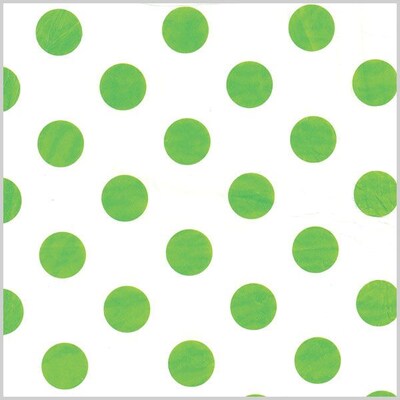 Shamrock Printed Tissue, Polka Dot Lime