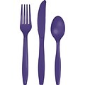 Creative Converting Heavy-Weight Plastic Purple Assorted Cutlery, 24/Pack (010426)