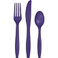 Creative Converting Heavy-Weight Plastic Purple Assorted Cutlery, 24/Pack (010426)