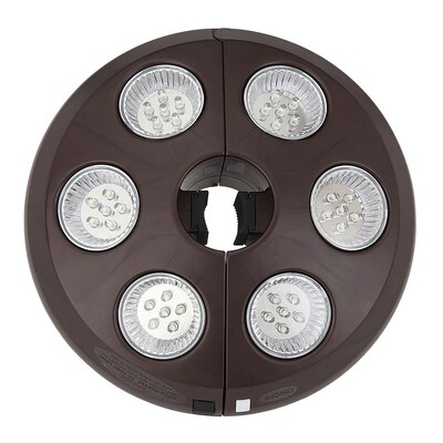 Swim Time™ 6 Light Rechargeable LED Umbrella Light, Bronze