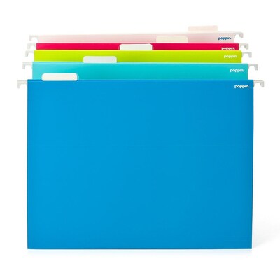 Poppin Hanging File Folders, Assorted Colors, 25/Pack