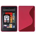 Insten® Candy Skin Cover For Kindle Fire, Hot-Pink/S-Shape (1016292)