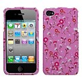 Insten® Phone Protector Cover F/iPhone 4/4S; Starburst Flower Pink