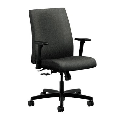 HON® Ignition® Fabric Low-Back Office/Computer Chair, Classic Iron Ore (HONIT105BK19)
