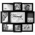 Malden 8-Opening The Love of a Family Wood Wall Collage Picture Frame, Black, 4 x 6