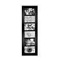 Malden Berkeley 6-Opening Beveled Edge Wood Collage Picture Frame, Black, 4 x 6